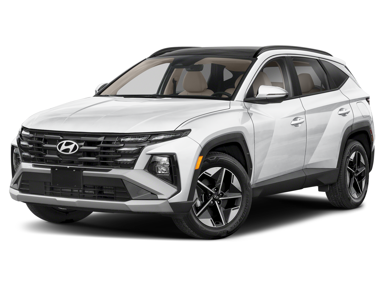 2026 Hyundai TUCSON HYBRID SEL Convenience in Creamy White Pearl — front three-quarter view