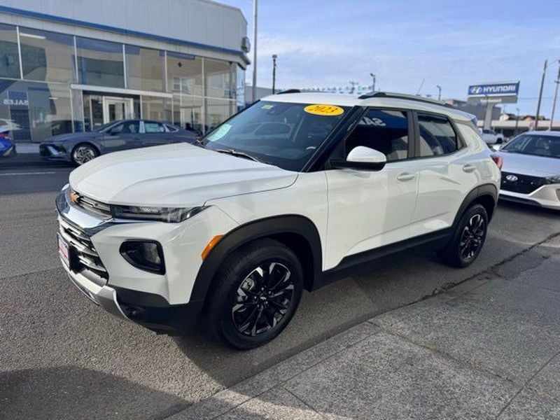 2023 Chevrolet TrailBlazer LT in Summit White — front three-quarter view
